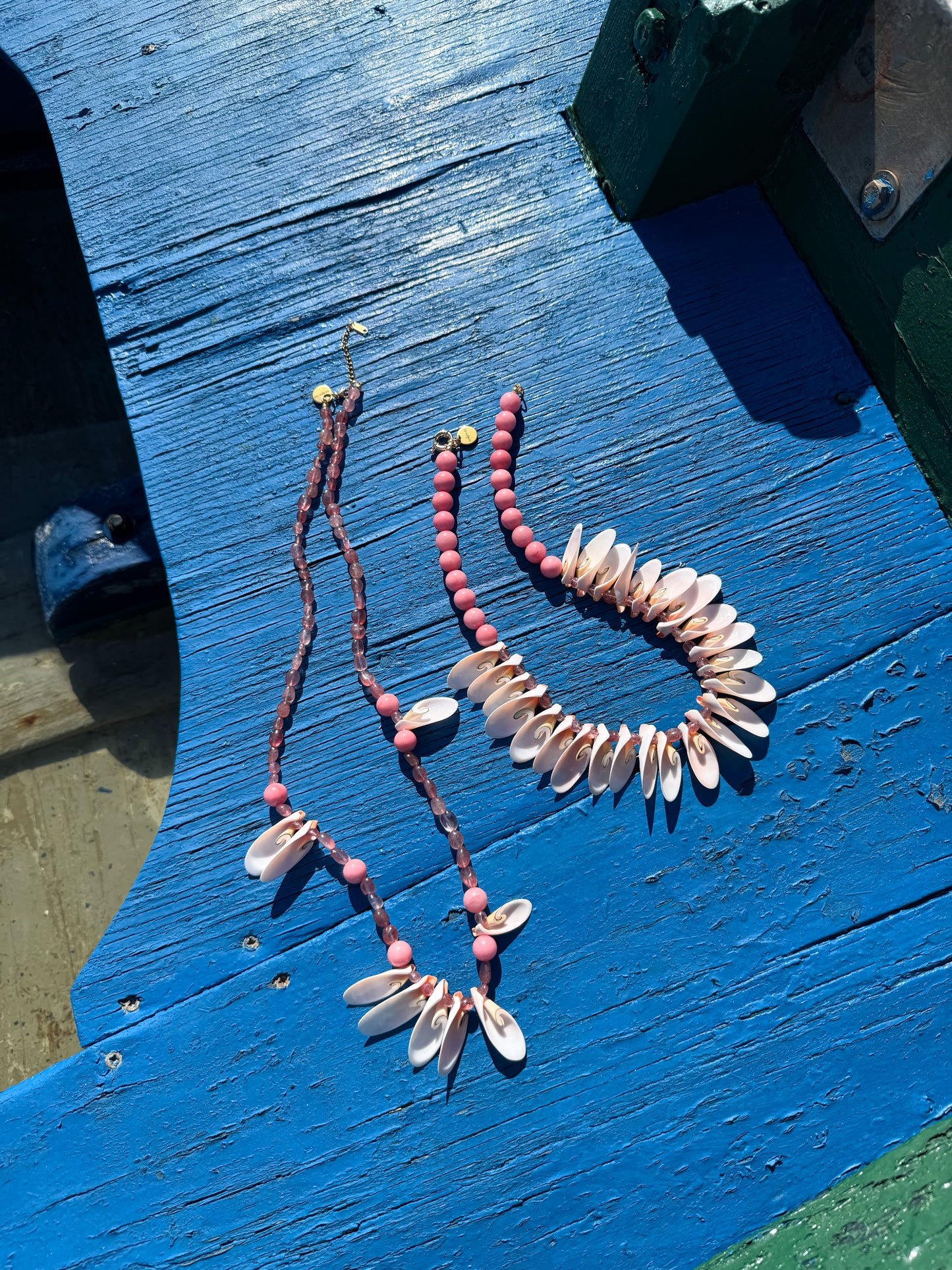 Collar Largo Concha Espiral