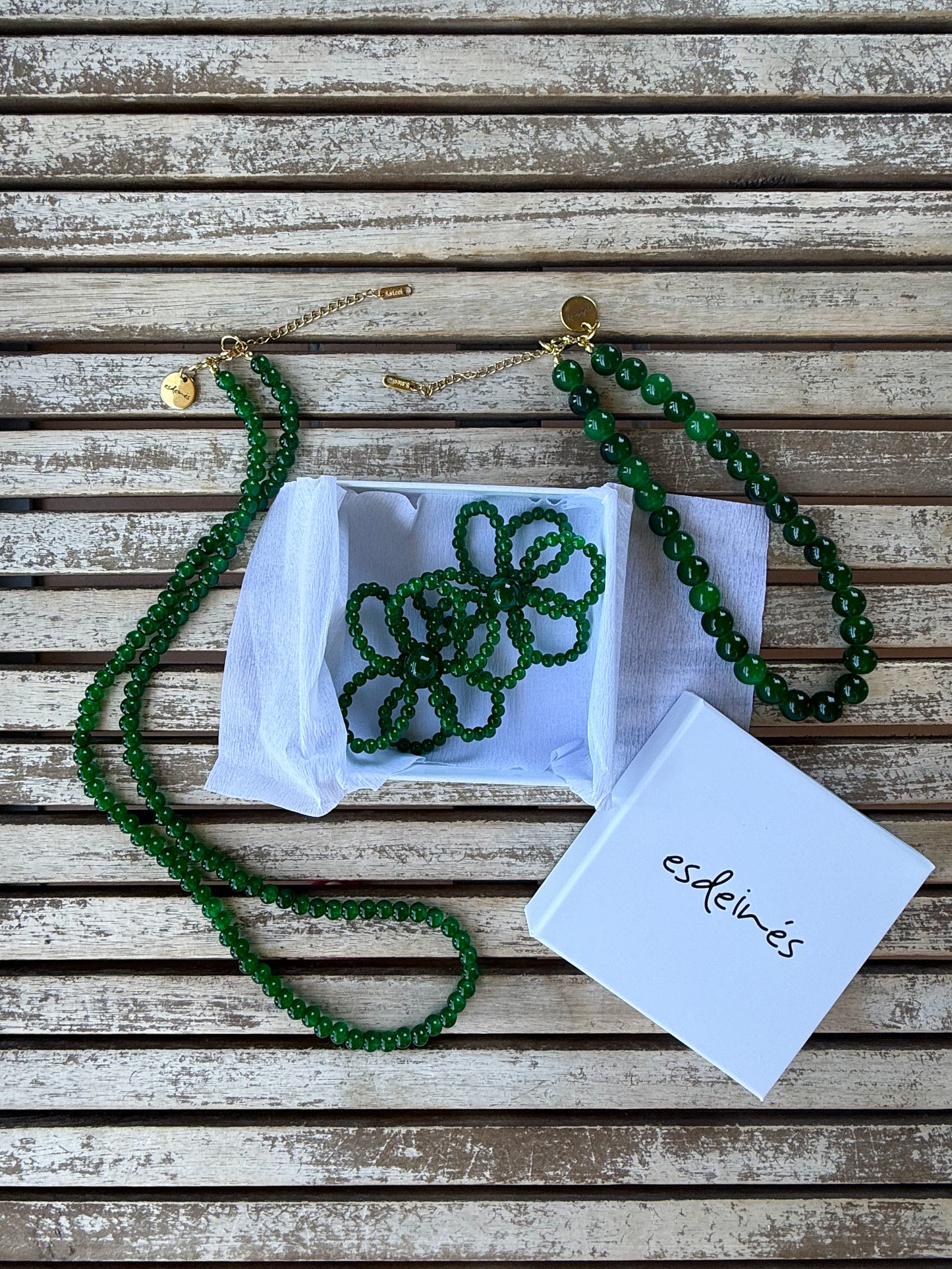 Pendientes Flor Verde