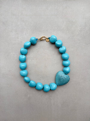 Collar Corazón Turquesa
