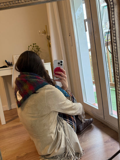 Caperuza mohair y seda azul edición limitada hecha a mano — detalle 6 | esdeinés