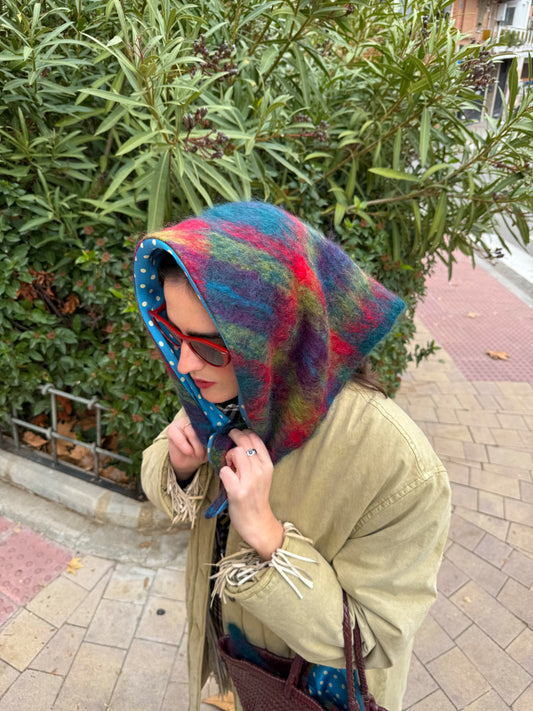 Caperuza Mohair y Seda Azul - Limited Edition