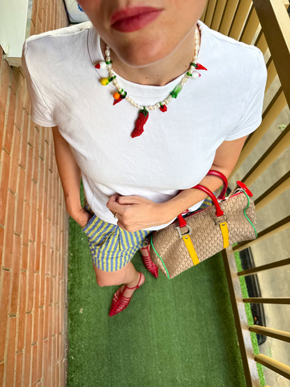 Collar Chili y Co cristal soplado y perlas artesanal — detalle 2 | esdeinés
