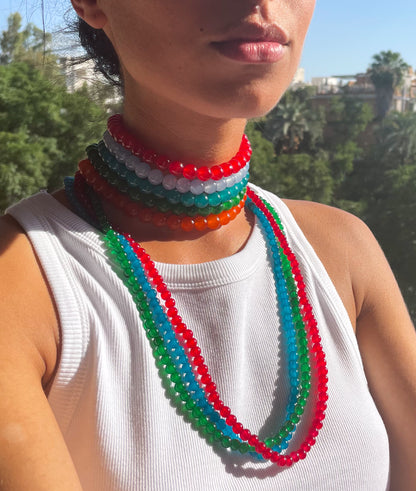 Collar largo cristal multiposición artesanal — detalle 13 | esdeinés