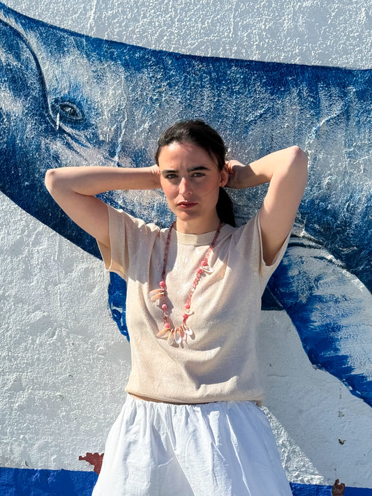 Collar Largo Concha Espiral