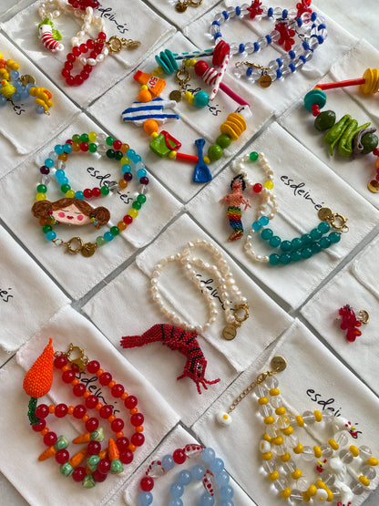 Collar Gambón perlas de agua dulce artesanal — detalle 4 | esdeinés