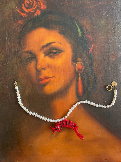 Collar Gambón perlas de agua dulce artesanal | esdeinés