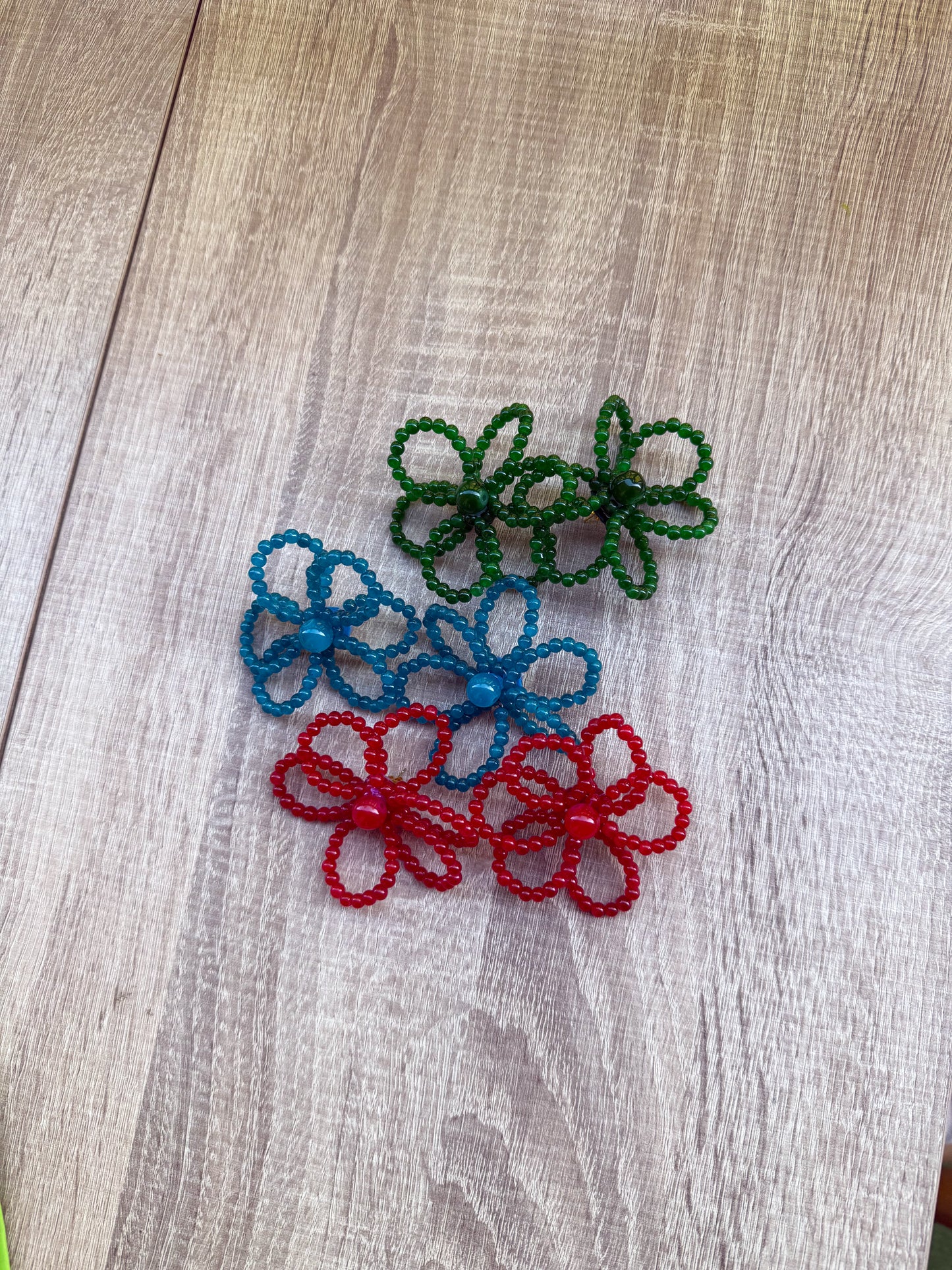 Pendientes Flor Verde