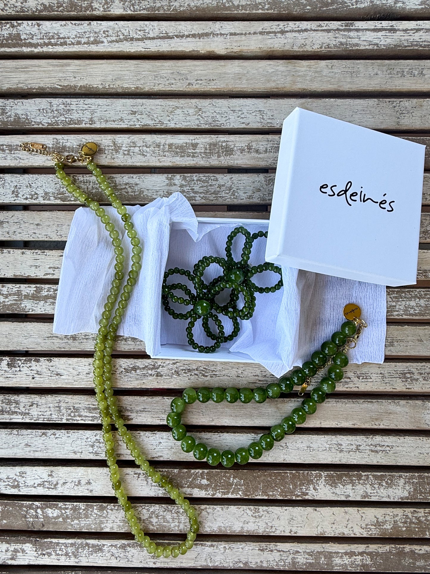 Pendientes Flor Verde Pistacho