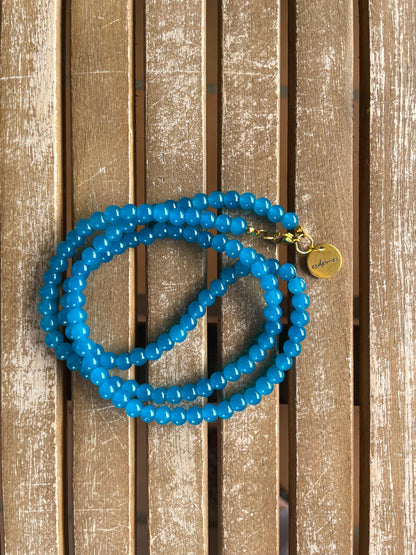 Collar largo cristal multiposición artesanal — detalle 4 | esdeinés