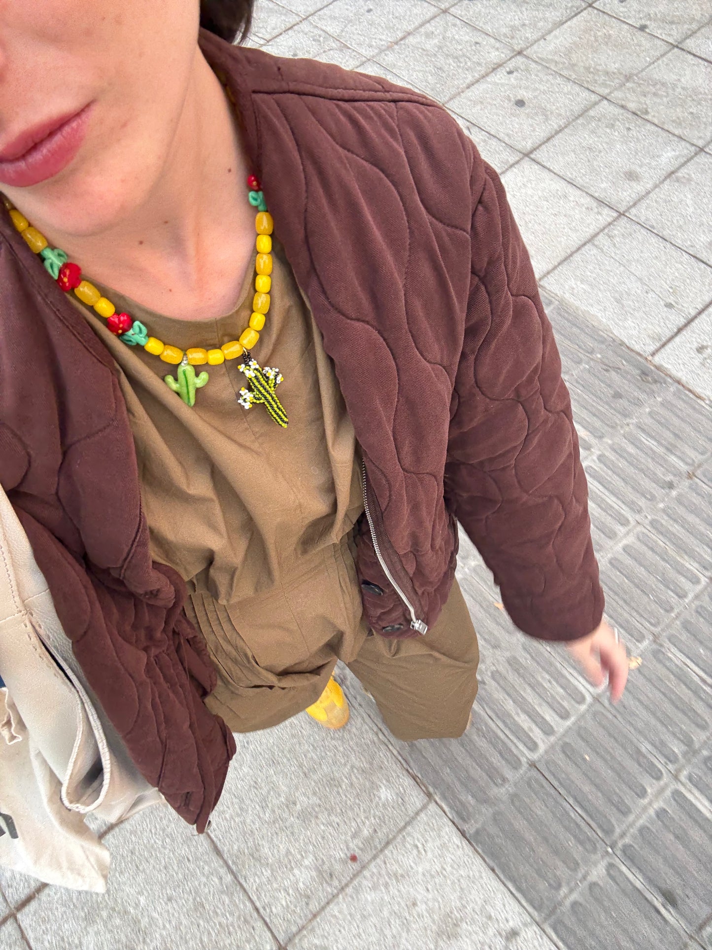 Collar Cactus de cristal soplado artesanal hecho a mano | esdeinés