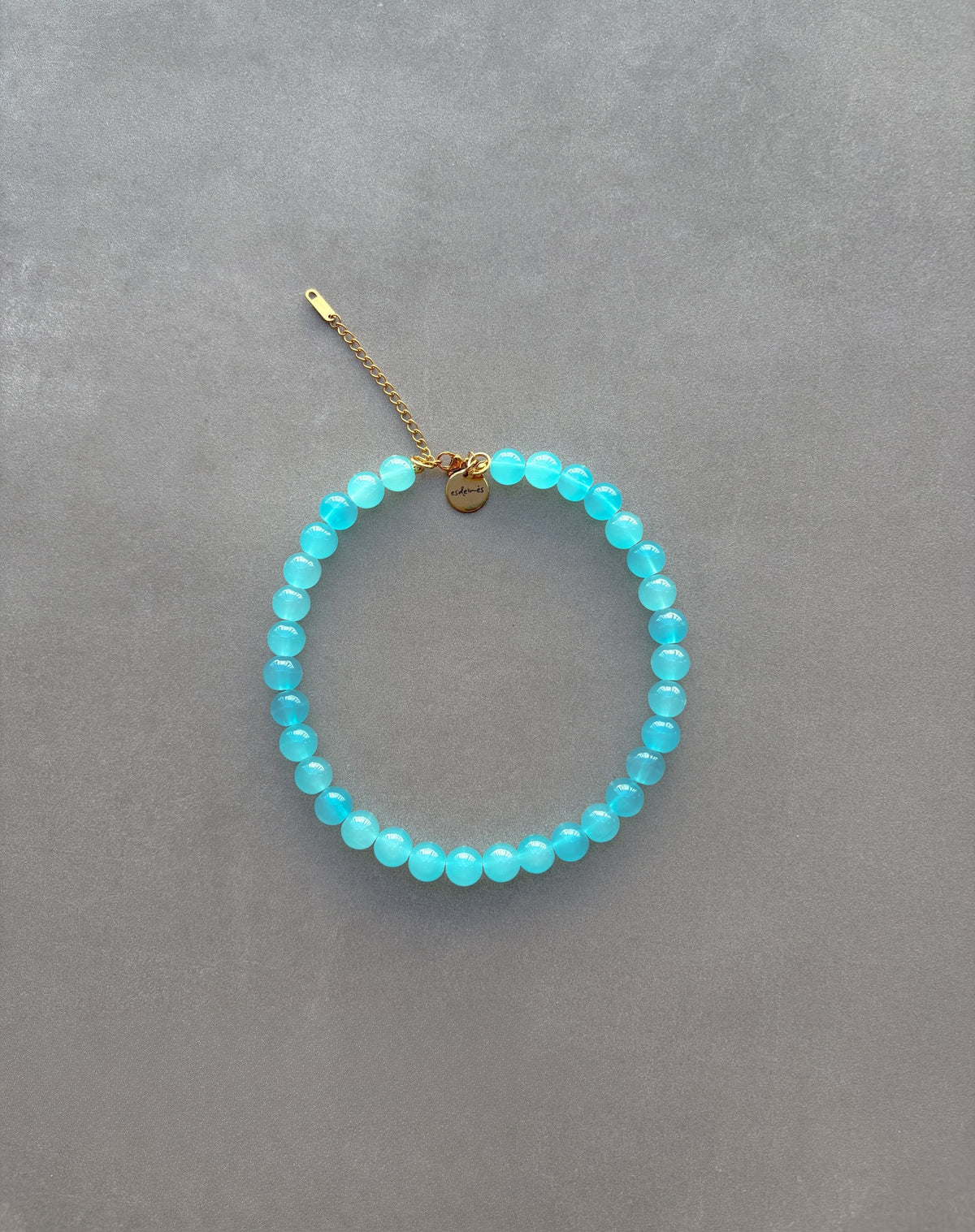 Collar Choker Básico de cristal azul cielo hecho a mano | esdeinés
