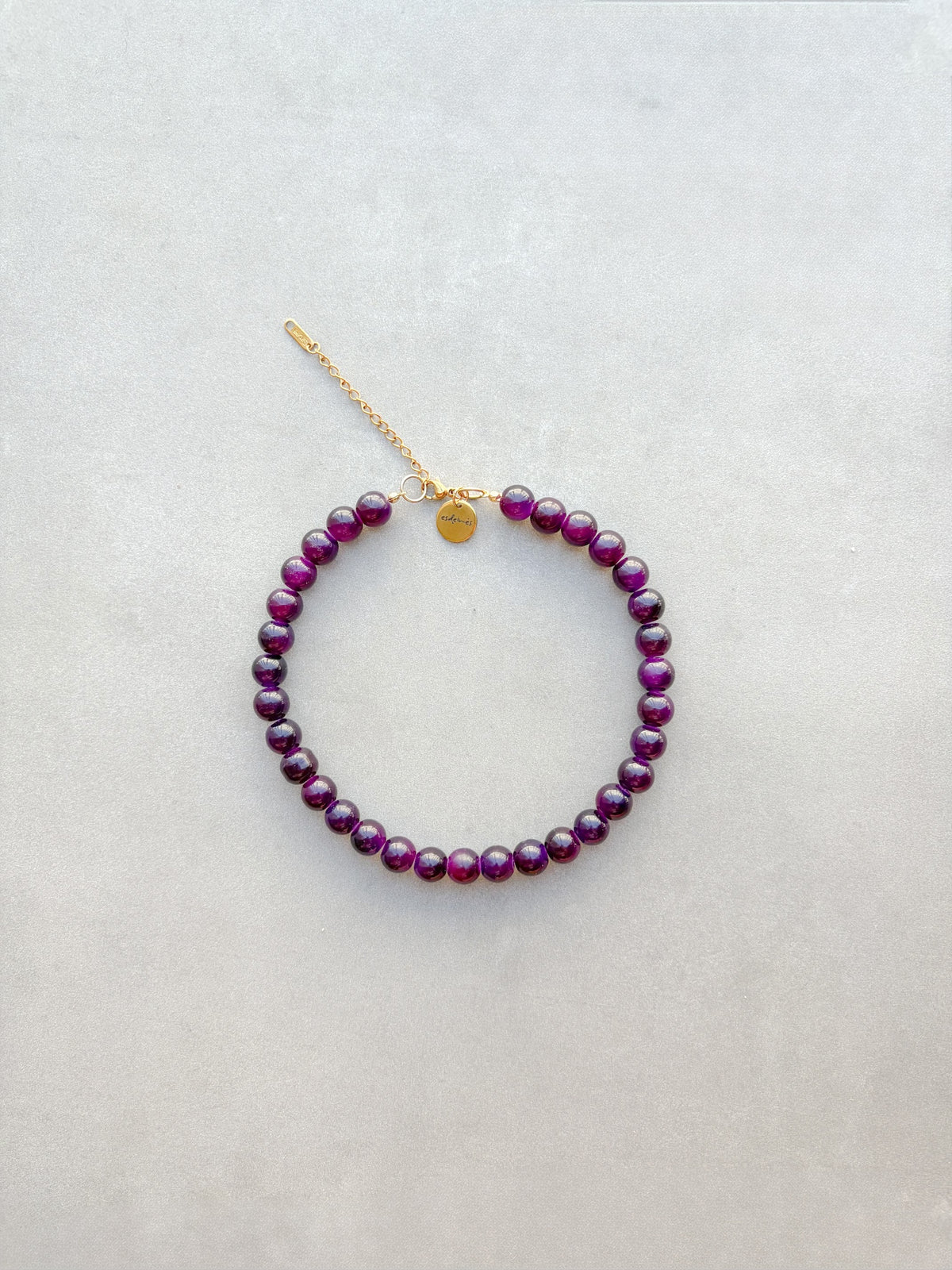 Collar Choker Básico de cristal morado hecho a mano | esdeinés
