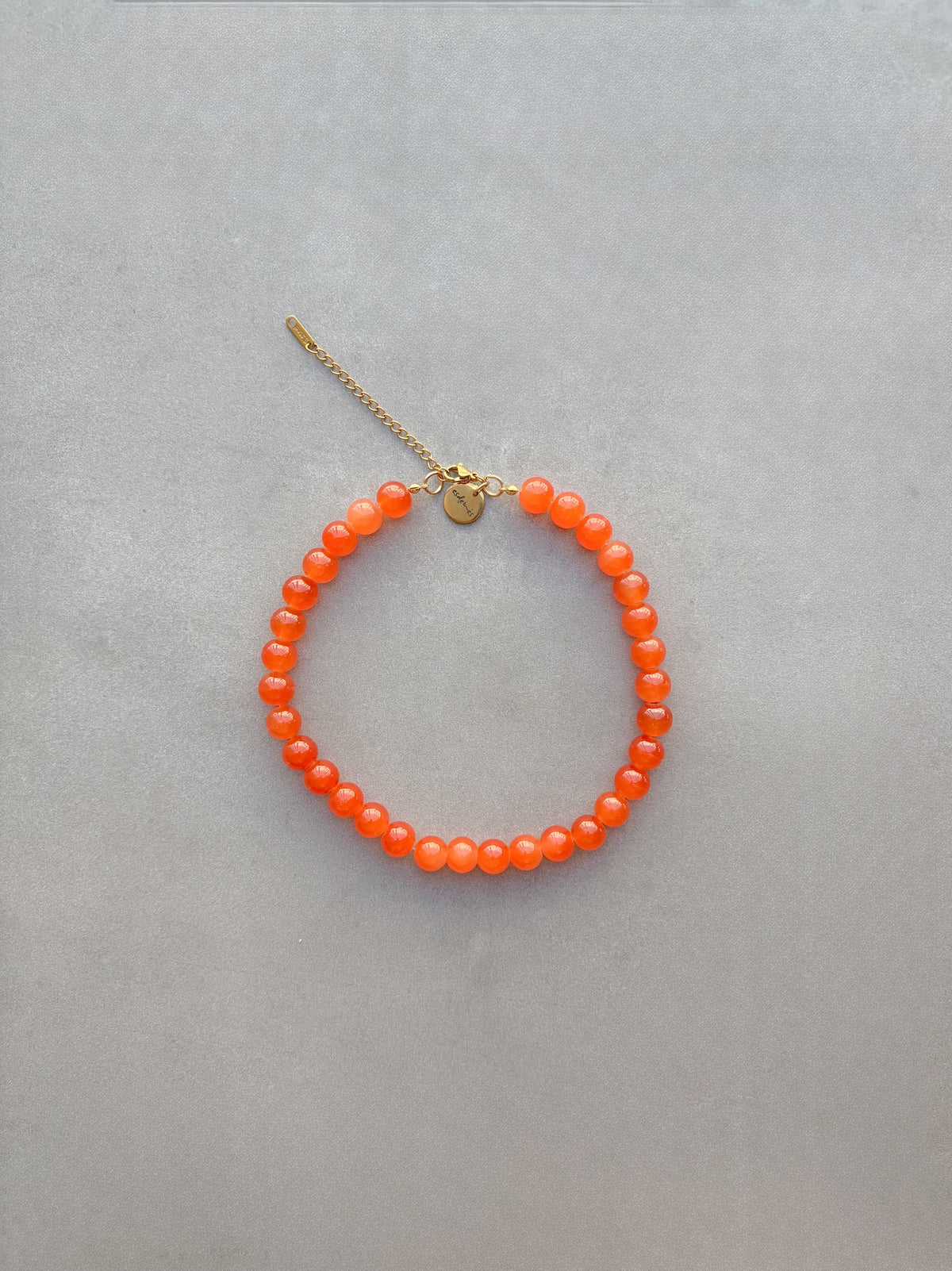 Collar Choker Básico de cristal naranja hecho a mano | esdeinés