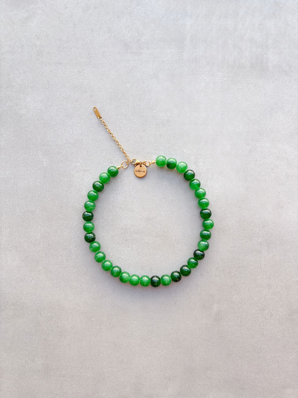 Collar Choker Básico de cristal verde hecho a mano | esdeinés