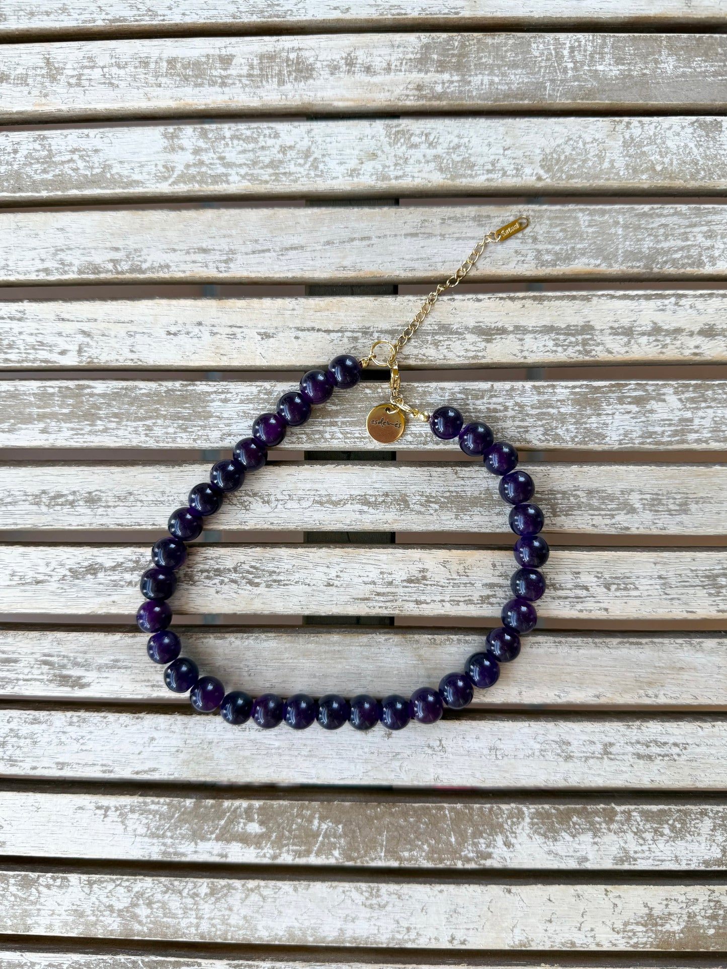 Gargantilla choker cristal artesanal ajustable — detalle 8 | esdeinés