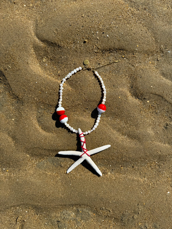 Collar Starfish con estrella de mar artesanal, frontal | esdeinés