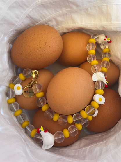 Collar Huevos de Corral cristal soplado artesanal — detalle 4 | esdeinés