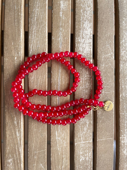 Collar largo cristal multiposición artesanal — detalle 2 | esdeinés